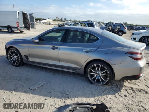 2022 Genesis G70 2.0T with VIN KMTG34TA3NU101875, listed as a Copart auction lot 84599834 with 20,997 mi miles and Salvage Title. Bid and sale history available at DreamBid. Image 2.