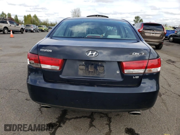 2006 Hyundai Sonata GLS with VIN 5NPEU46F26H141502, listed as a Copart auction lot 52034635 with 169,786 mi miles and Salvage Title. Bid and sale history available at DreamBid. Image 6.