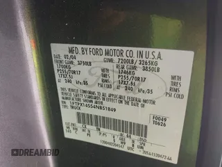 2004 Ford F-150 XLT with VIN 1FTPX14554NB51849, listed as a IAAI auction lot 42430719 with 147,317 mi miles and . Bid and sale history available at DreamBid. Image 9.