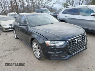 2014 Audi A4 Premium with VIN WAUAFAFLXEN040409, listed as a IAAI auction lot 41726142 with 110,383 mi miles. Bid and sale history available at carsss.com. Image 1.