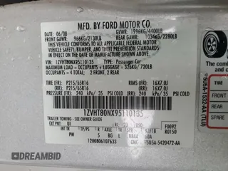2009 Ford Mustang with VIN 1ZVHT80NX95110135, listed as a Copart auction lot 45482985 with Not provided miles and Salvage title. Bid and sale history available at DreamBid. Image 13.