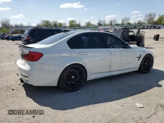 2015 BMW M3 with VIN WBS3C9C5XFP803228, listed as a Copart auction lot 52173245 with 105,597 mi miles and Salvage title. Bid and sale history available at DreamBid. Image 3.