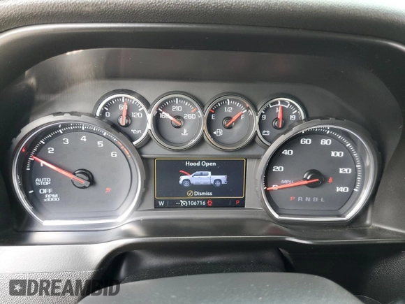 2021 Chevrolet Silverado 1500 LT with VIN 3GCPWCED7MG296033, listed as a Copart auction lot 52976595 with 106,716 mi miles and Salvage Title. Bid and sale history available at DreamBid. Image 9.