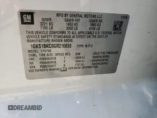 2016 GMC Yukon SLT with VIN 1GKS1BKC8GR216830, listed as a Copart auction lot 62146014 with 0 mi miles and Salvage Title. Bid and sale history available at carsss.com. Image 13.