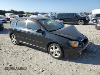 2008 Kia Spectra with VIN KNAFE161685016250, listed as a Copart auction lot 71382894 with 212,659 mi miles and Salvage Title. Bid and sale history available at carsss.com. Image 4.