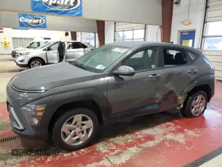 2025 Hyundai Kona SE with VIN KM8HACAB6SU256006, listed as a Copart auction lot 47573995 with 383 mi miles and Salvage Title. Bid and sale history available at carsss.com. Image 1.