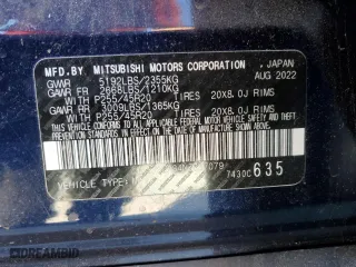 2022 Mitsubishi Outlander SE with VIN JA4J3UA84NZ087079, listed as a Copart auction lot 76020094 with 45,220 mi miles and Salvage Title. Bid and sale history available at carsss.com. Image 16.