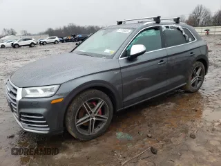 2018 Audi SQ5 Premium Plus with VIN WA1A4AFY3J2103554, listed as a Copart auction lot 37783033 with 0 mi miles and Salvage Title. Bid and sale history available at carsss.com. Image 1.