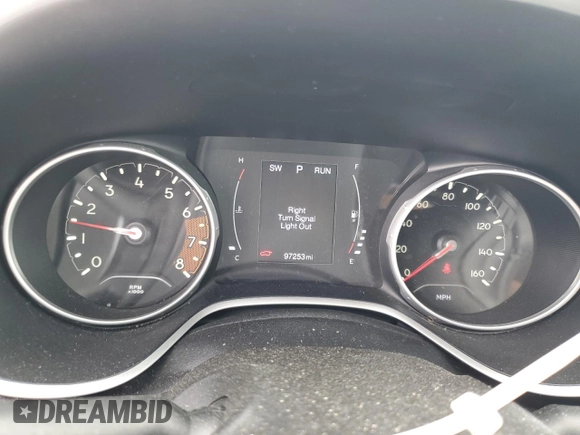 2017 Jeep Compass Sport with VIN 3C4NJDAB1HT656524, listed as a Copart auction lot 54325385 with 97,253 mi miles and Salvage title. Bid and sale history available at DreamBid. Image 9.