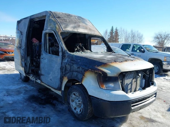 2013 Nissan NV S with VIN 1N6AF0LX9DN104794, listed as a IAAI auction lot 41892562 with 1 mi miles. Bid and sale history available at carsss.com. Image 1.