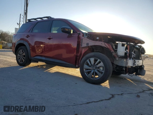 2022 Nissan Pathfinder SV with VIN 5N1DR3BB4NC245439, listed as a Copart auction lot 46955135 with Not provided miles and Salvage title. Bid and sale history available at DreamBid. Image 4.