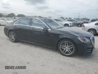 2018 Mercedes-Benz S 560 with VIN WDDUG8GB0JA384253, listed as a Copart auction lot 76186244 with 73,378 mi miles and Non Repairable. Bid and sale history available at DreamBid. Image 4.