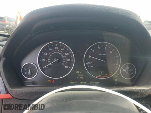 2013 BMW 3 Series 328i xDrive with VIN WBA3B5C5XDF598366, listed as a Copart auction lot 64812055 with 119,887 mi miles and Salvage title. Bid and sale history available at DreamBid. Image 9.