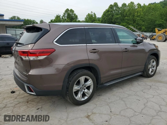 2018 Toyota Highlander Limited with VIN 5TDDZRFH9JS906459, listed as a Copart auction lot 60780655 with 32,068 mi miles and Salvage title. Bid and sale history available at DreamBid. Image 3.