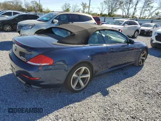 2010 BMW 6 Series 650i with VIN WBAEB5C55AC224754, listed as a Copart auction lot 41607805 with 0 mi miles and Clean Title. Bid and sale history available at carsss.com. Image 3.