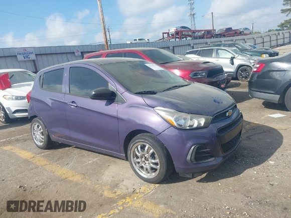 2016 Chevrolet Spark LS with VIN KL8CB6SA9GC587221, listed as a IAAI auction lot 41948444 with 96,795 mi miles. Bid and sale history available at carsss.com. Image 1.