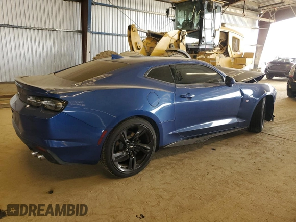 2019 Chevrolet Camaro 2LT with VIN 1G1FD1RS2K0123156, listed as a Copart auction lot 47807145 with 70,221 mi miles and Salvage Title. Bid and sale history available at carsss.com. Image 3.