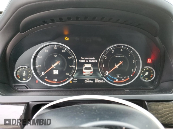 2015 BMW 7 Series 750i z VIN WBAYA8C5XFD825662, wystawiony jako Copart lot #78850474 z przebiegiem 153 080 mil mil oraz Czysty tytuł • Clean title. Historia ofert i sprzedaży dostępna na DreamBid. Obrazek 9.