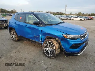 2022 Jeep Compass Limited with VIN 3C4NJDCB6NT105806, listed as a Copart auction lot 52670825 with 15,417 mi miles and Salvage title. Bid and sale history available at DreamBid. Image 4.