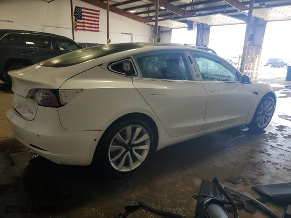 2019 Tesla Model 3 Long Range with VIN 5YJ3E1EB5KF454117, listed as a Copart auction lot 53352525 with 42,483 mi miles and Salvage Title. Bid and sale history available at carsss.com. Image 3.
