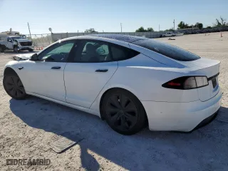 2023 Tesla Model S with VIN 5YJSA1E5XPF498316, listed as a Copart auction lot 48745755 with 0 mi miles and Salvage Title. Bid and sale history available at carsss.com. Image 2.
