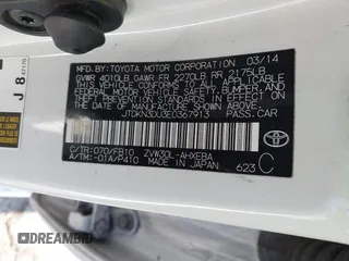 2014 Toyota Prius Four with VIN JTDKN3DU3E0367913, listed as a IAAI auction lot 42768446 with 167,408 mi miles and . Bid and sale history available at DreamBid. Image 9.