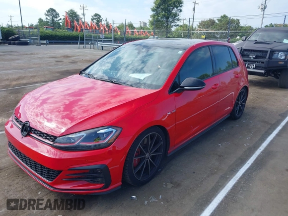 2021 Volkswagen Golf GTI S with VIN 3VW5T7AU5MM011549, listed as a IAAI auction lot 39687780 with 24,872 mi miles. Bid and sale history available at carsss.com. Image 2.