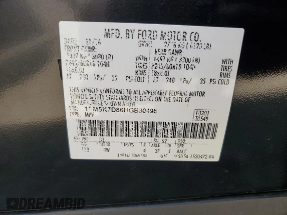 2017 Ford Explorer XLT with VIN 1FM5K7D86HGB30498, listed as a Copart auction lot 53467025 with 146,617 mi miles and Salvage title. Bid and sale history available at DreamBid. Image 13.