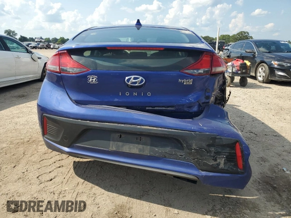 2019 Hyundai Ioniq Blue with VIN KMHC65LCXKU116568, listed as a Copart auction lot 62124295 with 93,204 mi miles and Salvage title. Bid and sale history available at DreamBid. Image 6.
