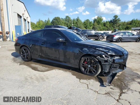 2023 BMW 4 Series 430i xDrive z VIN WBA73AP02PCL47210, wystawiony jako Copart lot #72401194 z przebiegiem 27 518 mil mil oraz Szkoda całkowita • Salvage title. Historia ofert i sprzedaży dostępna na DreamBid. Obrazek 4.