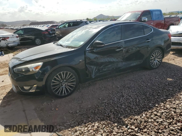 2014 Kia Cadenza Premium z VIN KNALN4D77E5133228, wystawiony jako Copart lot #51340065 z przebiegiem 195 454 mil mil oraz Szkoda całkowita • Salvage title. Historia ofert i sprzedaży dostępna na DreamBid. Obrazek 1.