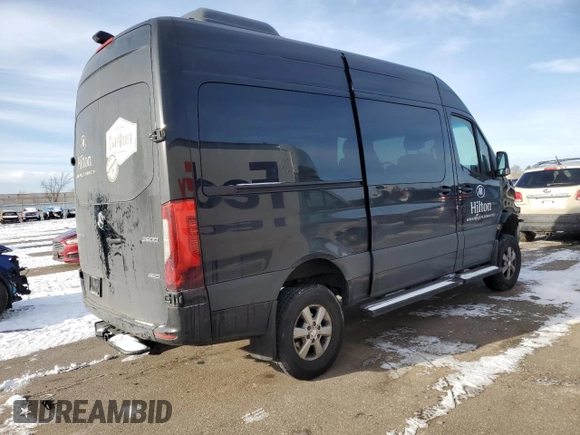 2023 Mercedes-Benz Sprinter with VIN W1Z4NFVY9PT135921, listed as a Copart auction lot 43608565 with Not Provided miles and Salvage Title. Bid and sale history available at DreamBid. Image 3.