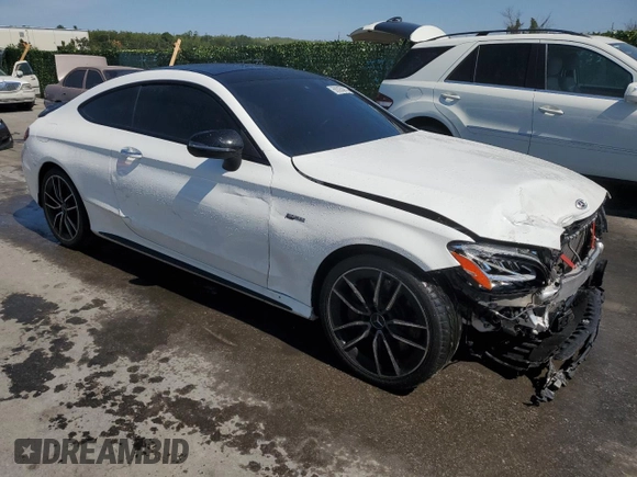 2021 Mercedes-Benz C 43 AMG with VIN W1KWJ6EB8MG056601, listed as a Copart auction lot 56925994 with 40,914 mi miles and Non repairable. Bid and sale history available at DreamBid. Image 4.