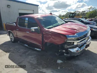 2020 Chevrolet Silverado 1500 LTZ with VIN 1GCUYGELXLZ153782, listed as a Copart auction lot 46898005 with 87,331 mi miles and Non Repairable. Bid and sale history available at DreamBid. Image 4.