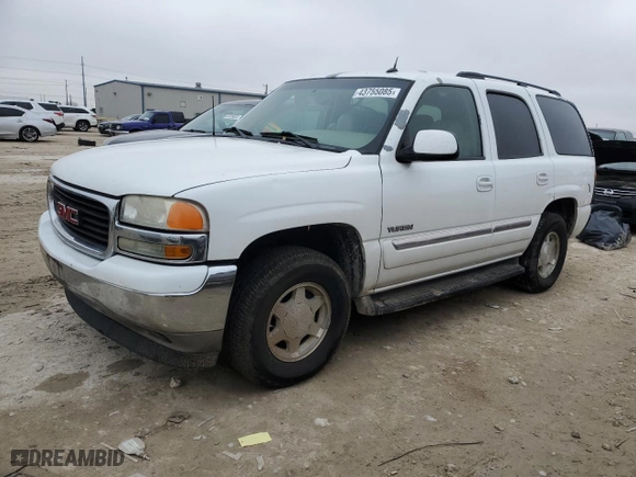 2005 GMC Yukon SLT with VIN 1GKEC13V25J250680, listed as a Copart auction lot 43755085 with 137,752 mi miles and Clean Title. Bid and sale history available at carsss.com. Image 1.