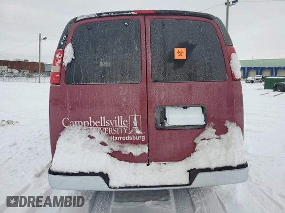 2011 Chevrolet Express Passenger 1LT with VIN 1GAZG1FG1B1109232, listed as a Copart auction lot 84252874 with Not provided miles and Salvage title. Bid and sale history available at DreamBid. Image 6.