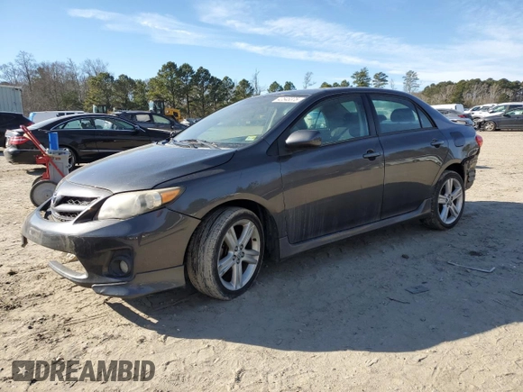 2013 Toyota Corolla L with VIN 2T1BU4EE4DC061081, listed as a Copart auction lot 42545375 with 162,890 mi miles and Salvage Title. Bid and sale history available at carsss.com. Image 1.