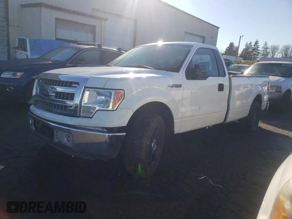 2013 Ford F-150 XL with VIN 1FTNF1CF7DKF44211, listed as a Copart auction lot 86978804 with 144,039 mi miles and Salvage Title. Bid and sale history available at carsss.com. Image 1.