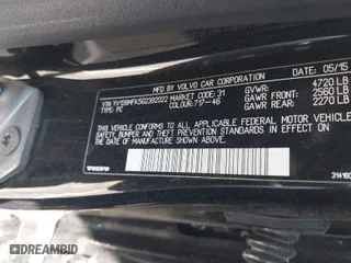 2016 Volvo S60 T5 Drive-E Premier with VIN YV126MFK5G2392022, listed as a IAAI auction lot 41517580 with 71,229 mi miles. Bid and sale history available at carsss.com. Image 9.