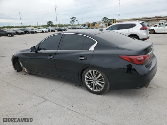 2019 Infiniti Q50 3.0t LUXE with VIN JN1EV7AP8KM512633, listed as a Copart auction lot 47567594 with 138,436 mi miles and Salvage Title. Bid and sale history available at carsss.com. Image 2.