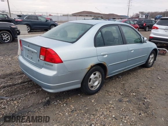 2005 Honda Civic with VIN JHMES96605S020601, listed as a IAAI auction lot 41792929 with 151,178 mi miles and . Bid and sale history available at DreamBid. Image 4.