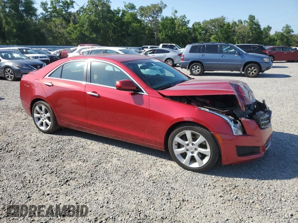 2013 Cadillac ATS with VIN 1G6AA5RX6D0160200, listed as a Copart auction lot 52806275 with 92,976 mi miles and Salvage title. Bid and sale history available at DreamBid. Image 4.