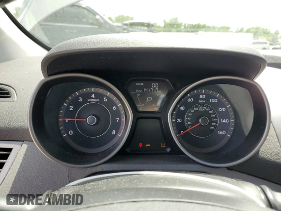 2013 Hyundai Elantra GLS with VIN 5NPDH4AE5DH199454, listed as a Copart auction lot 58515715 with 141,717 mi miles and Salvage title. Bid and sale history available at DreamBid. Image 9.
