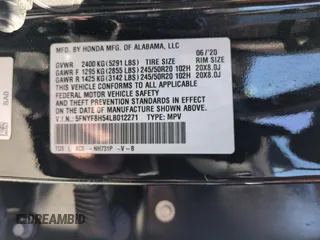 2020 Honda Passport EX-L z VIN 5FNYF8H54LB012271, wystawiony jako Copart lot #54915205 z przebiegiem 48 928 mil mil oraz Szkoda całkowita • Salvage title. Historia ofert i sprzedaży dostępna na DreamBid. Obrazek 13.