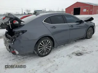 2018 Acura TLX Technology with VIN 19UUB3F58JA802955, listed as a Copart auction lot 44498945 with 128,179 mi miles and Salvage title. Bid and sale history available at DreamBid. Image 3.