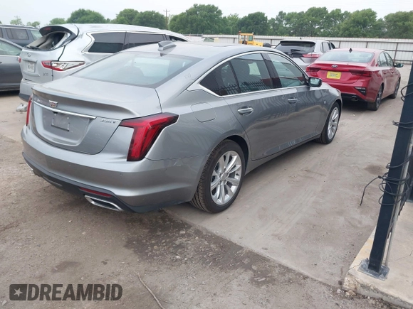 2025 Cadillac CT5 Premium Luxury with VIN 1G6DN5RK5S0109211, listed as a IAAI auction lot 41877211 with 6,604 mi miles and . Bid and sale history available at carsss.com. Image 4.