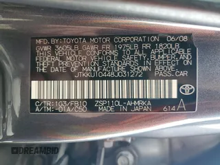 2008 Scion xD with VIN JTKKU10448J031272, listed as a Copart auction lot 51302185 with 121,055 mi miles and Salvage Title. Bid and sale history available at carsss.com. Image 14.