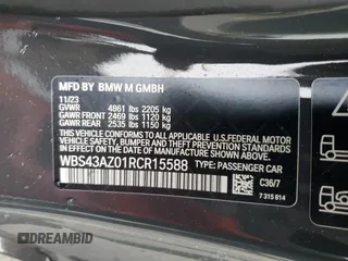 2024 BMW M4 Competition xDrive with VIN WBS43AZ01RCR15588, listed as a Copart auction lot 83967674 with 9,061 mi miles and Salvage Title. Bid and sale history available at carsss.com. Image 14.