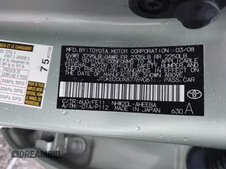 2008 Toyota Prius with VIN JTDKB20UX87769061, listed as a IAAI auction lot 41516347 with Not Provided miles. Bid and sale history available at carsss.com. Image 9.