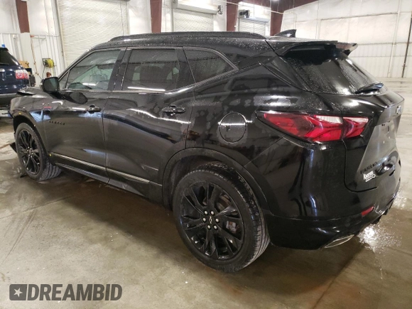 2019 Chevrolet Blazer RS with VIN 3GNKBJRS0KS608665, listed as a Copart auction lot 53233515 with 69,489 mi miles and Salvage title. Bid and sale history available at DreamBid. Image 2.